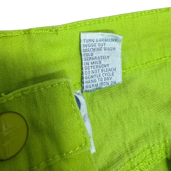 Diane Gilman Green Skinny Jeans Zipper Details Women’s 8 USED - Picture 8 of 9